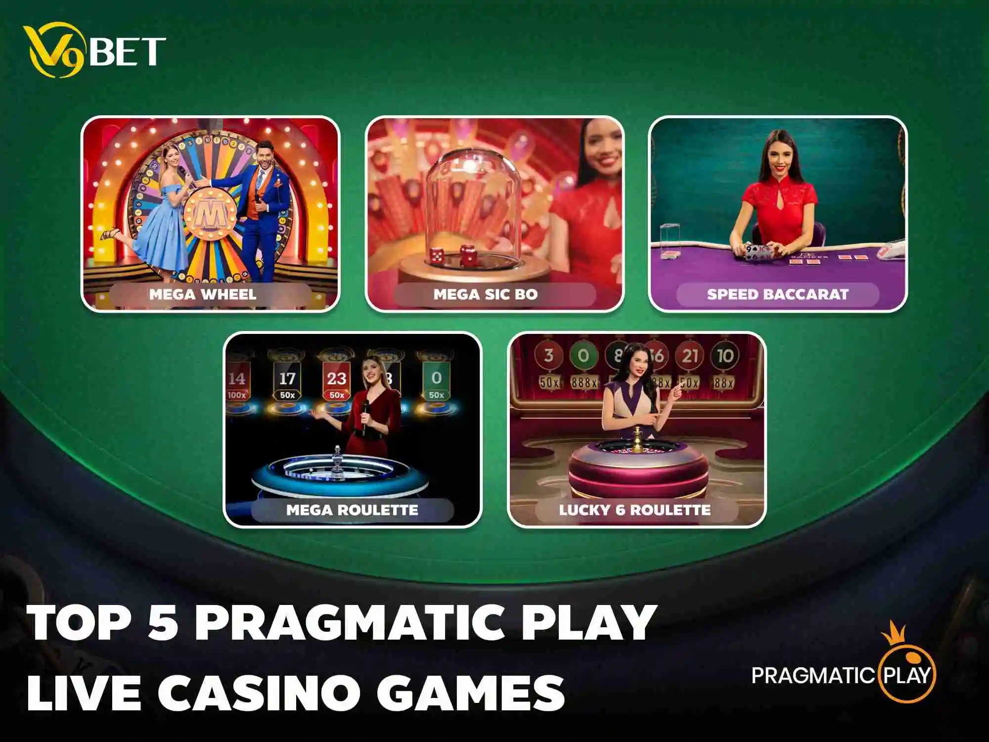 Top 5 live casinos loved by many V9Bet players