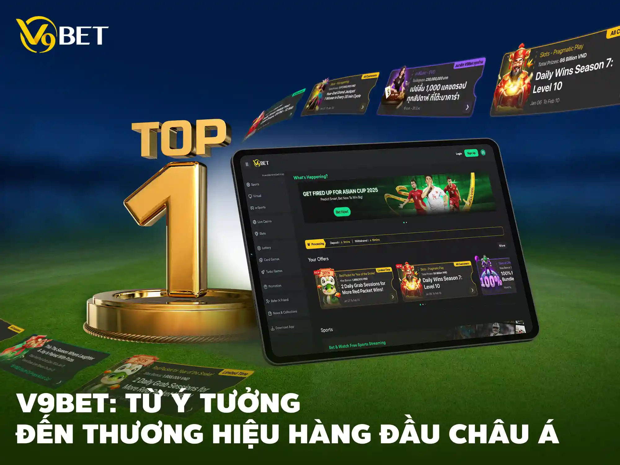 V9Bet: Hành trình chinh phục thương hiệu hàng đầu Châu Á