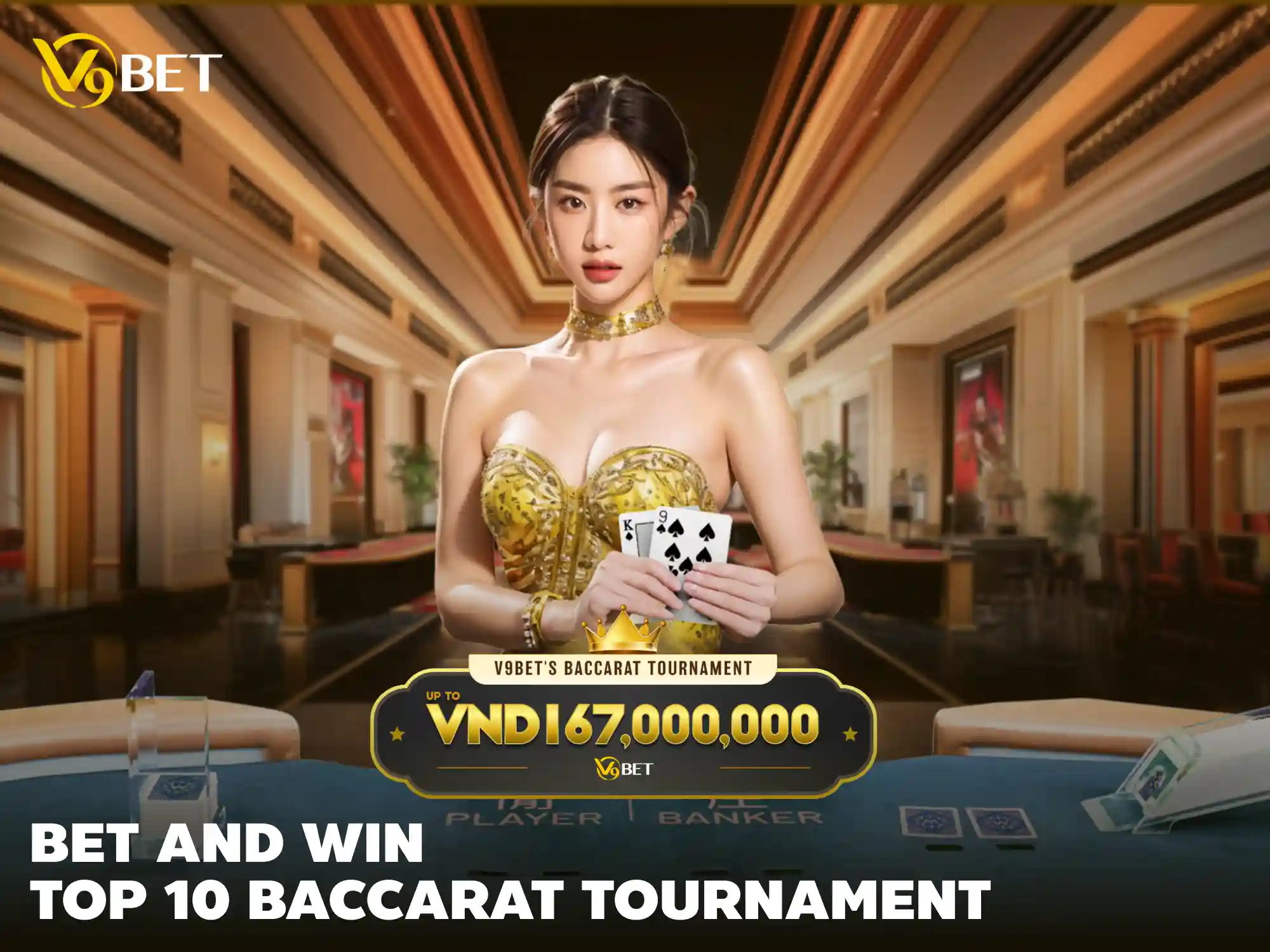 Join the Exclusive Baccarat Tournament V9Bet - Big Prize Up to 101,000,000 VND