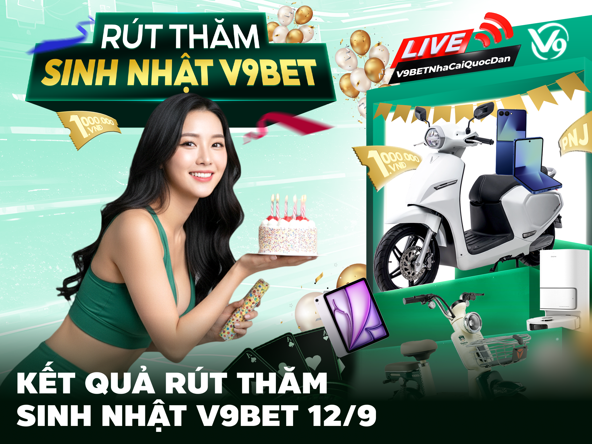 V9Bet 2025 – Công bố Kết quả & Giải thưởng Bóc Thăm May Mắn Sinh Nhật