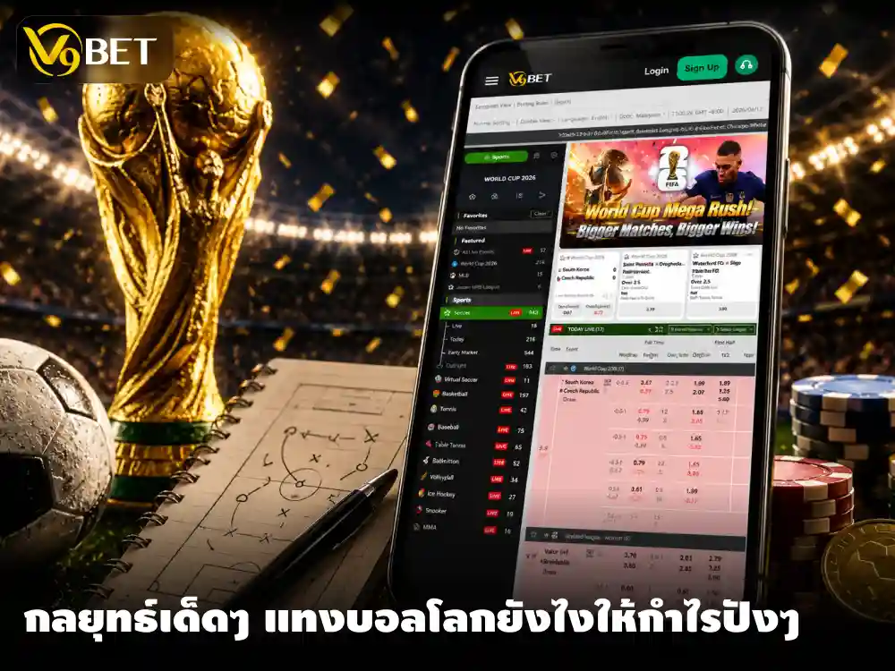วิธีสร้างกลยุทธ์ การเดิมพันฟุตบอลโลก ให้ชนะทำกำไรได้ปังๆ ที่ V9BET