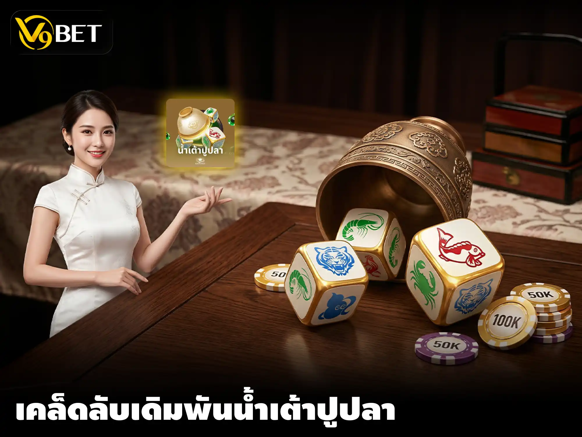 น้ำเต้าปูปลา เกมยอดฮิตของคนไทย เล่นยังไงให้กำไรปังๆ กับ V9Bet