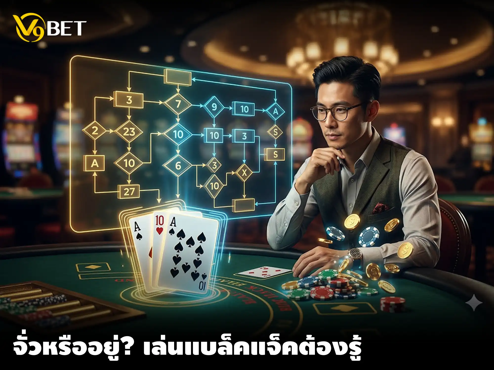 เคล็ดลับดีๆ พร้อมเสิร์ฟ แบล็คแจ็ค: ควรจั่วหรือควรอยู่ตอนไหน?