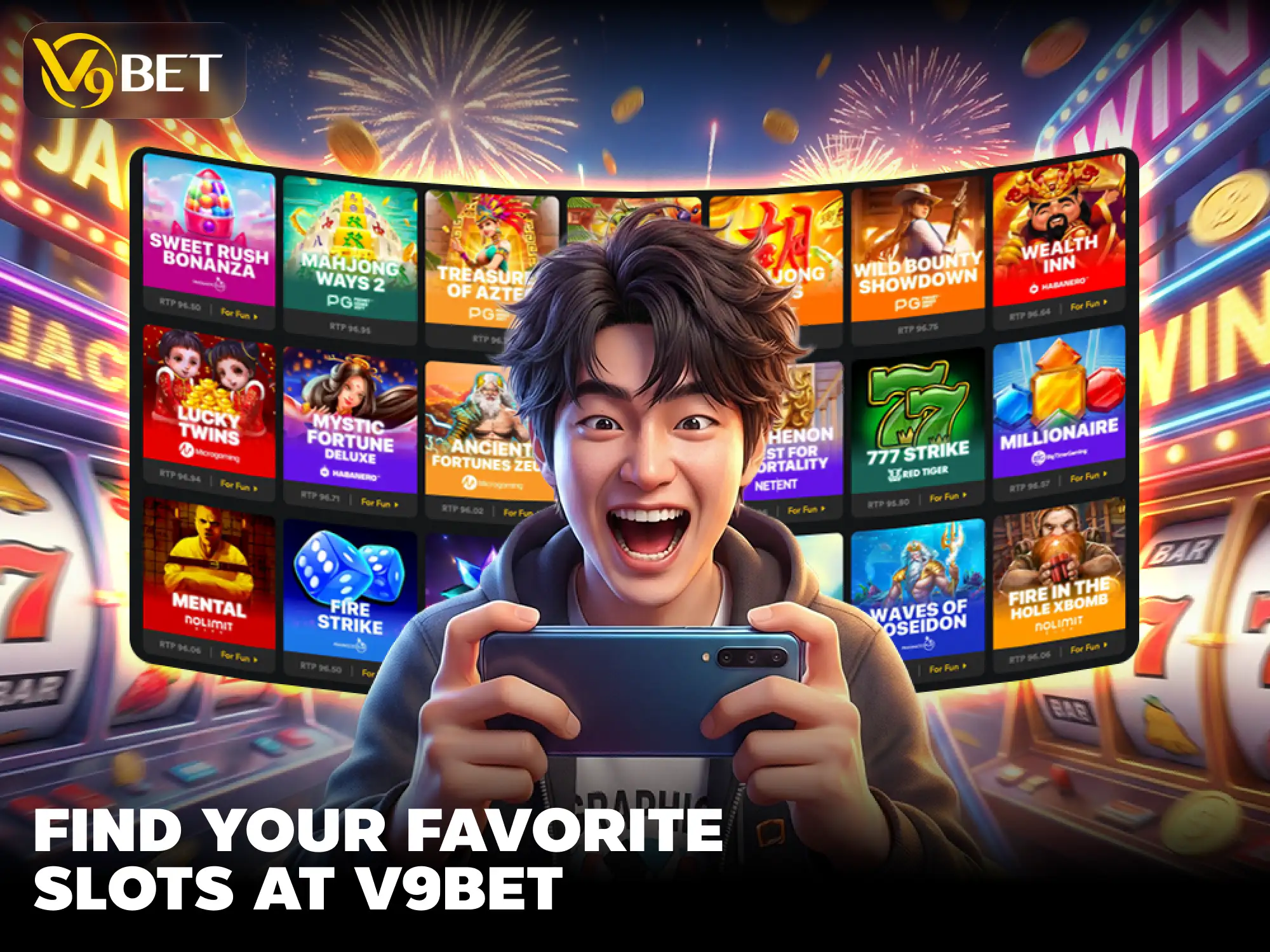 Experience Online Slots at V9Bet: Easy Play, Diverse Themes & For Every Player