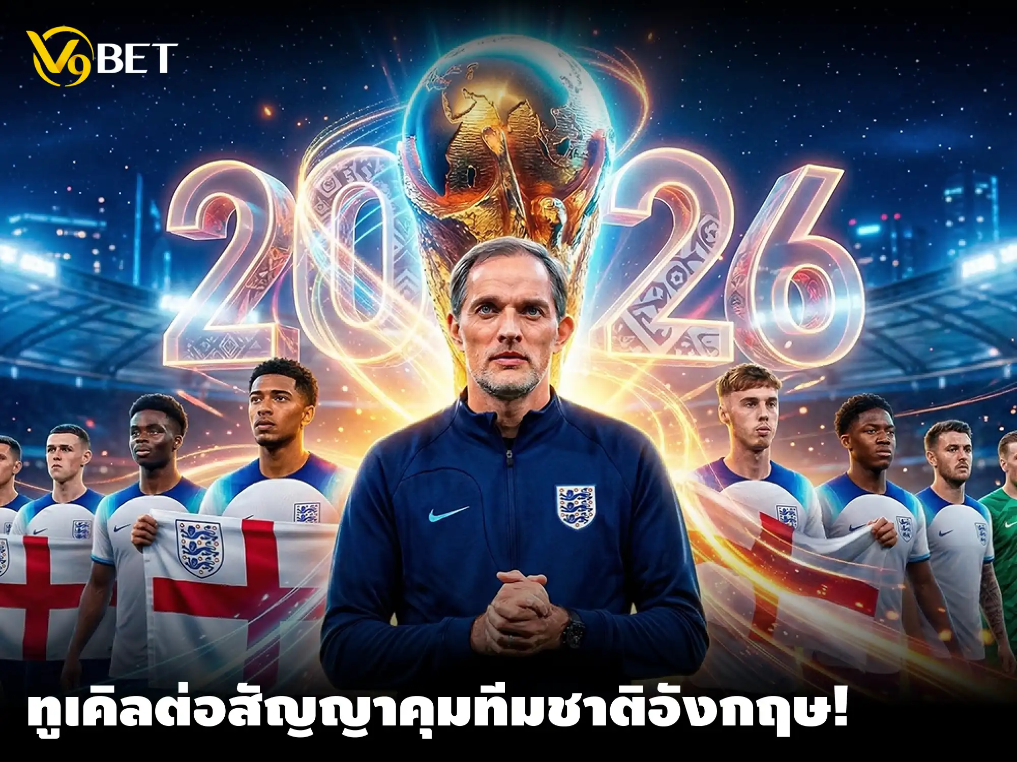 โธมัส ทูเคิ่ล ต่อสัญญาคุมอังกฤษถึงยูโร 2028 และลุยบอลโลก 2026