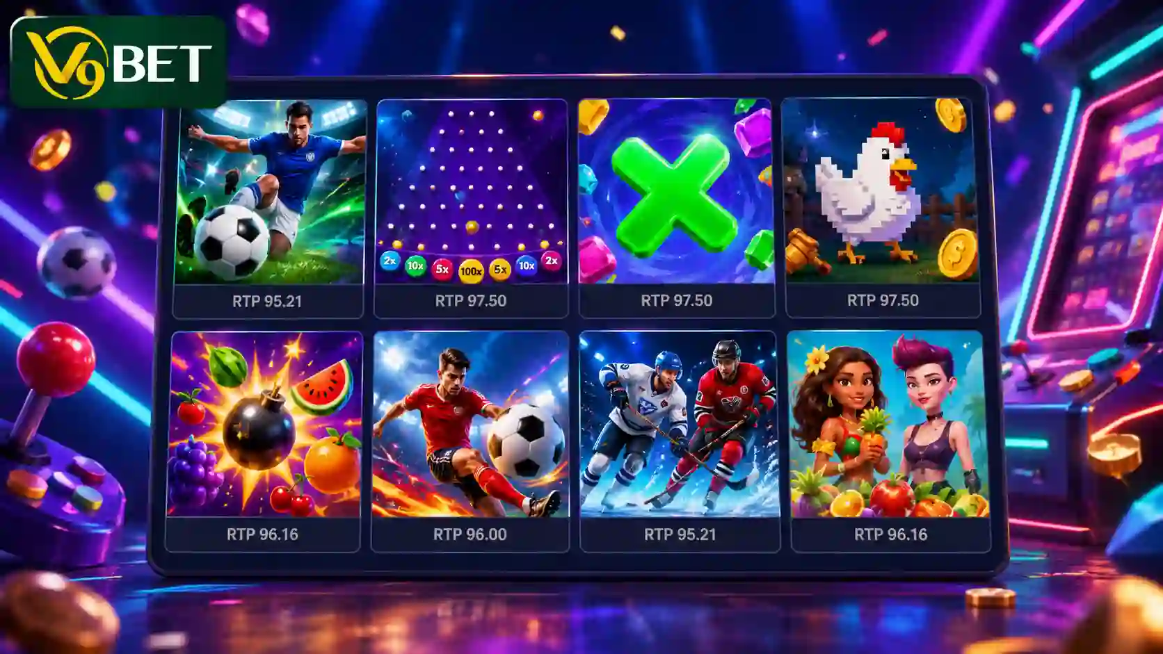 Arcade games at V9BET are fun and enjoyable to play