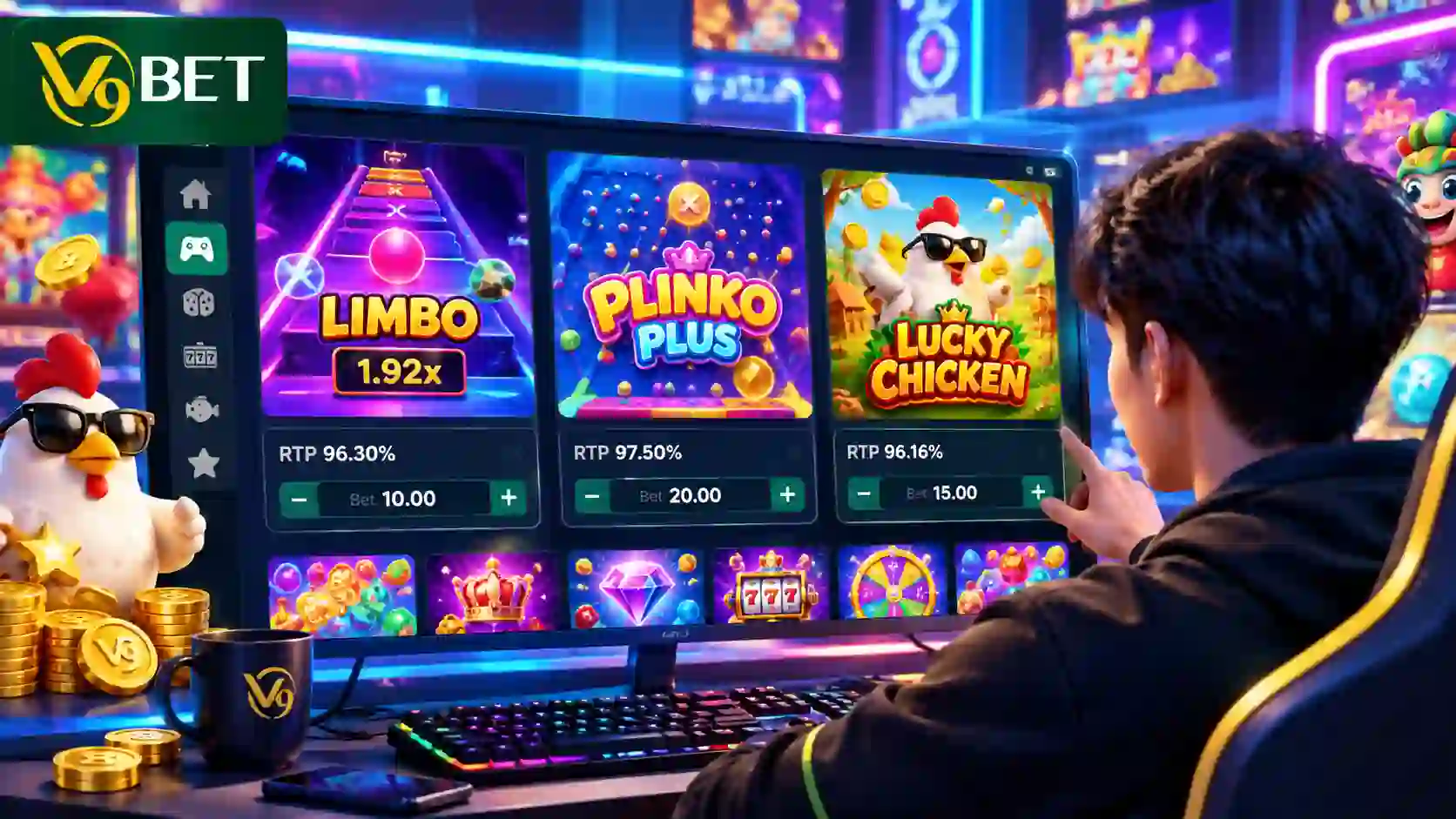 Plinko and Limbo games are fun with high RTP values