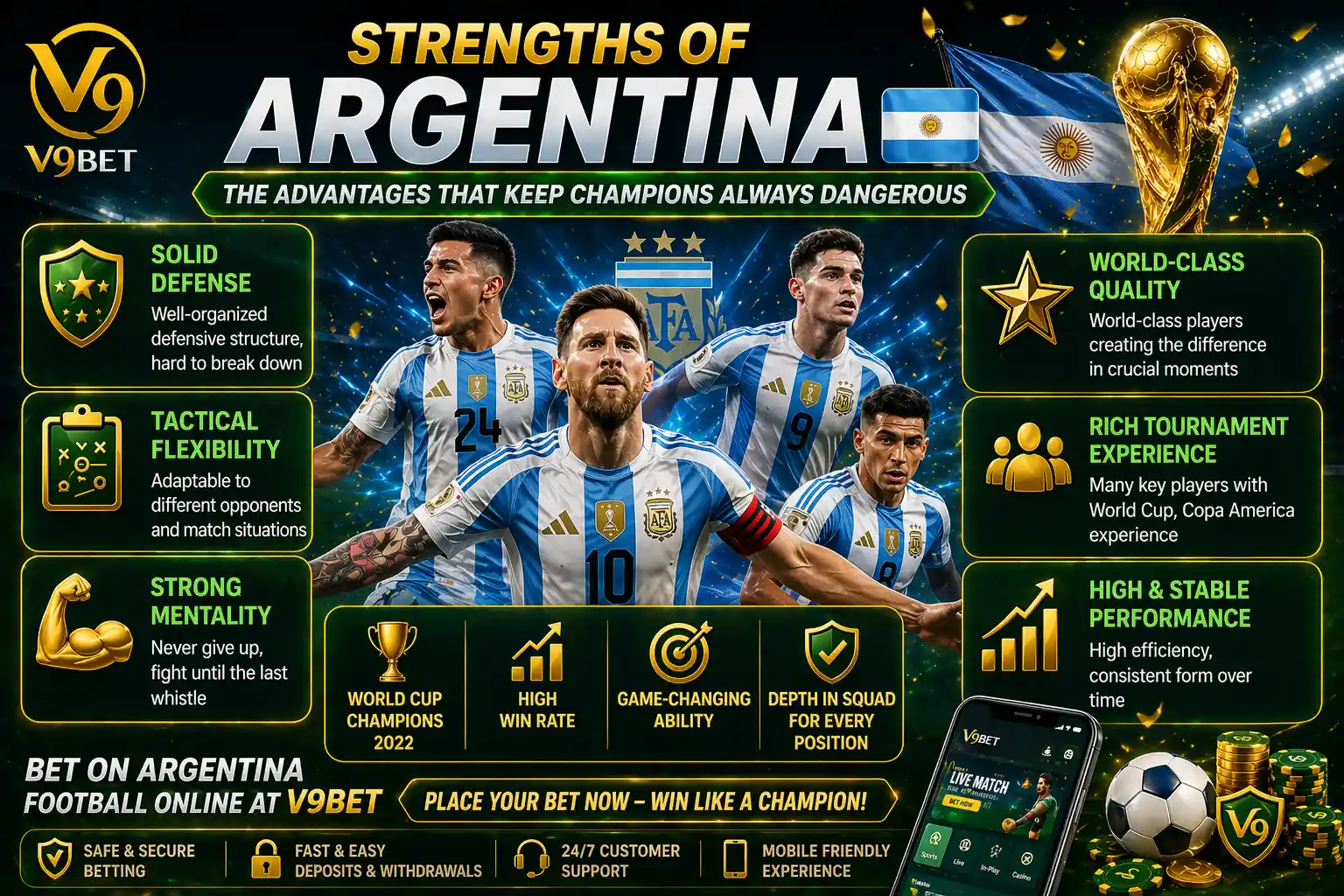 Argentina squad strengths infographic