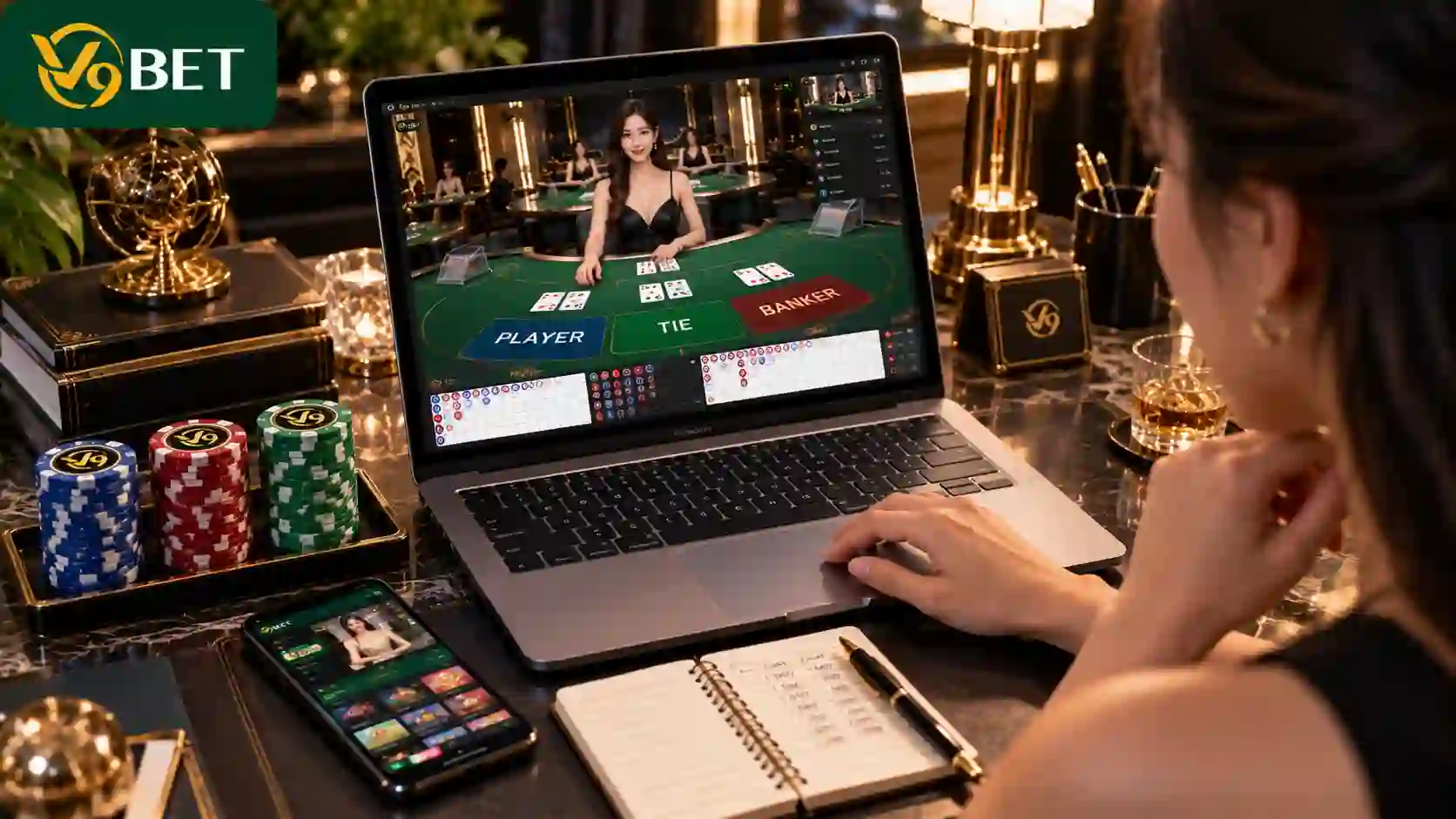Win big instantly by correctly betting on Player, Banker, or Tie