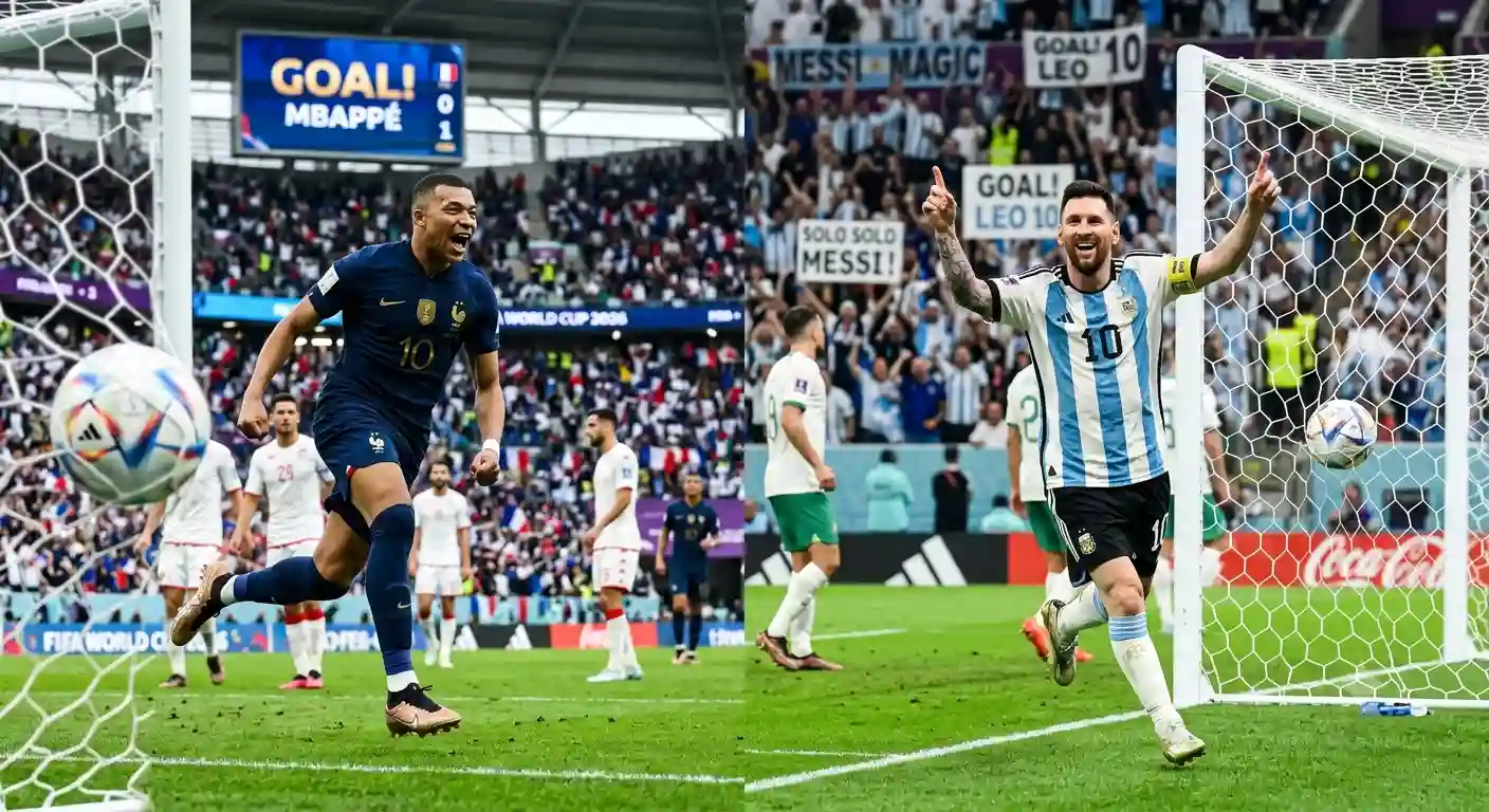 World-class solo goals by Mbappé and Messi