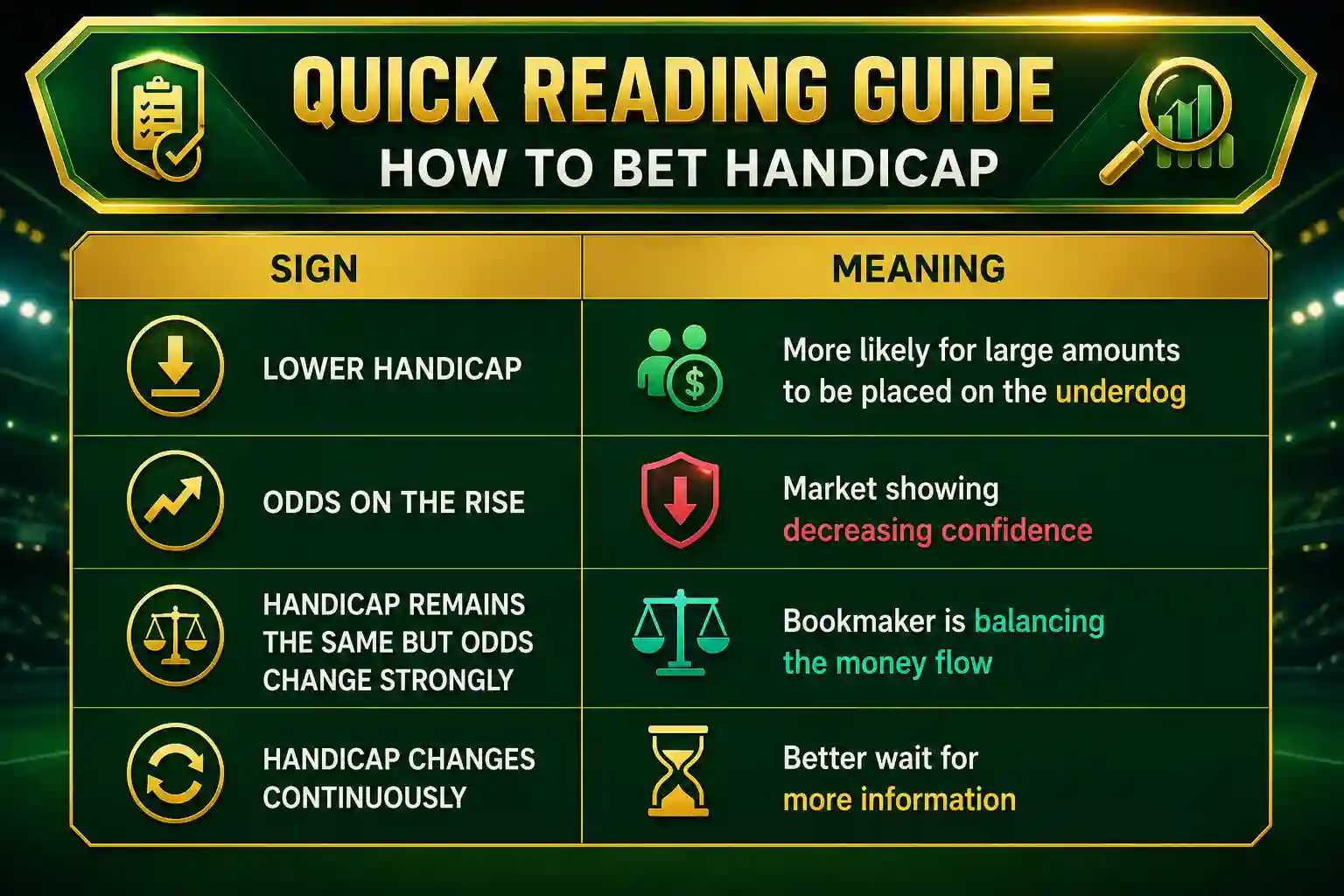 Quick-reference guide to avoiding handicap traps