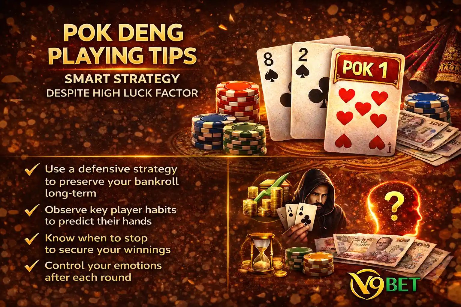Smart Pok Deng playing tips for higher winning chances