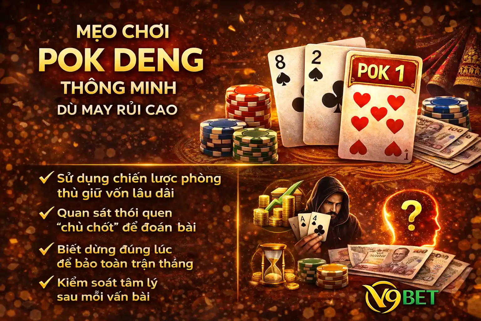 Game bài – đọc tâm lý đối thủ trong game bài online trên V9Bet