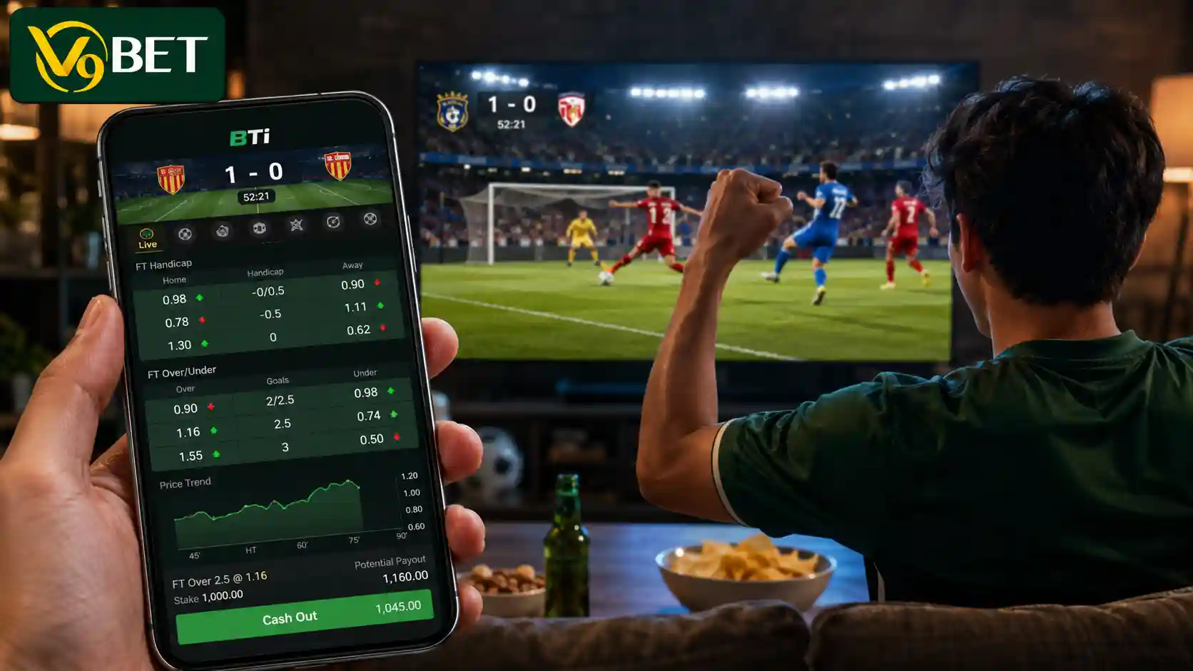 BTi Sportsbook Interface on V9BET