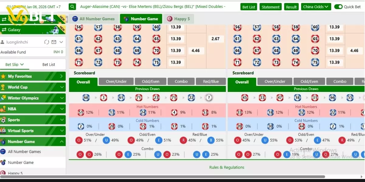 Người tham gia sẽ dễ dàng chọn bàn baccarat trực tuyến theo mức vốn