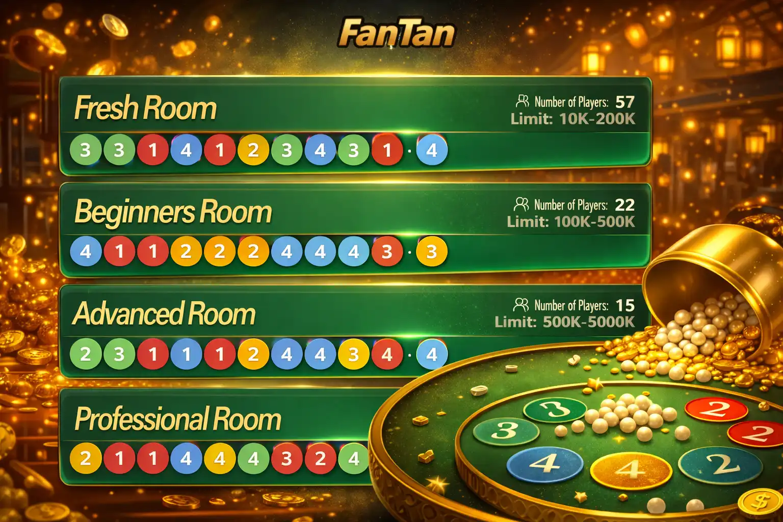 Trusted online Fantan card game at V9Bet casino 2026