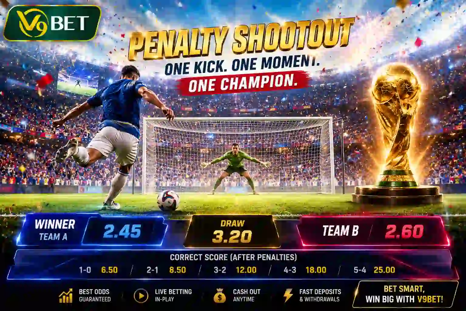 เกมนัดชิงชนะเลิศ ที่อาจต้องตัดสินกันถึงช่วงยิงจุดโทษ