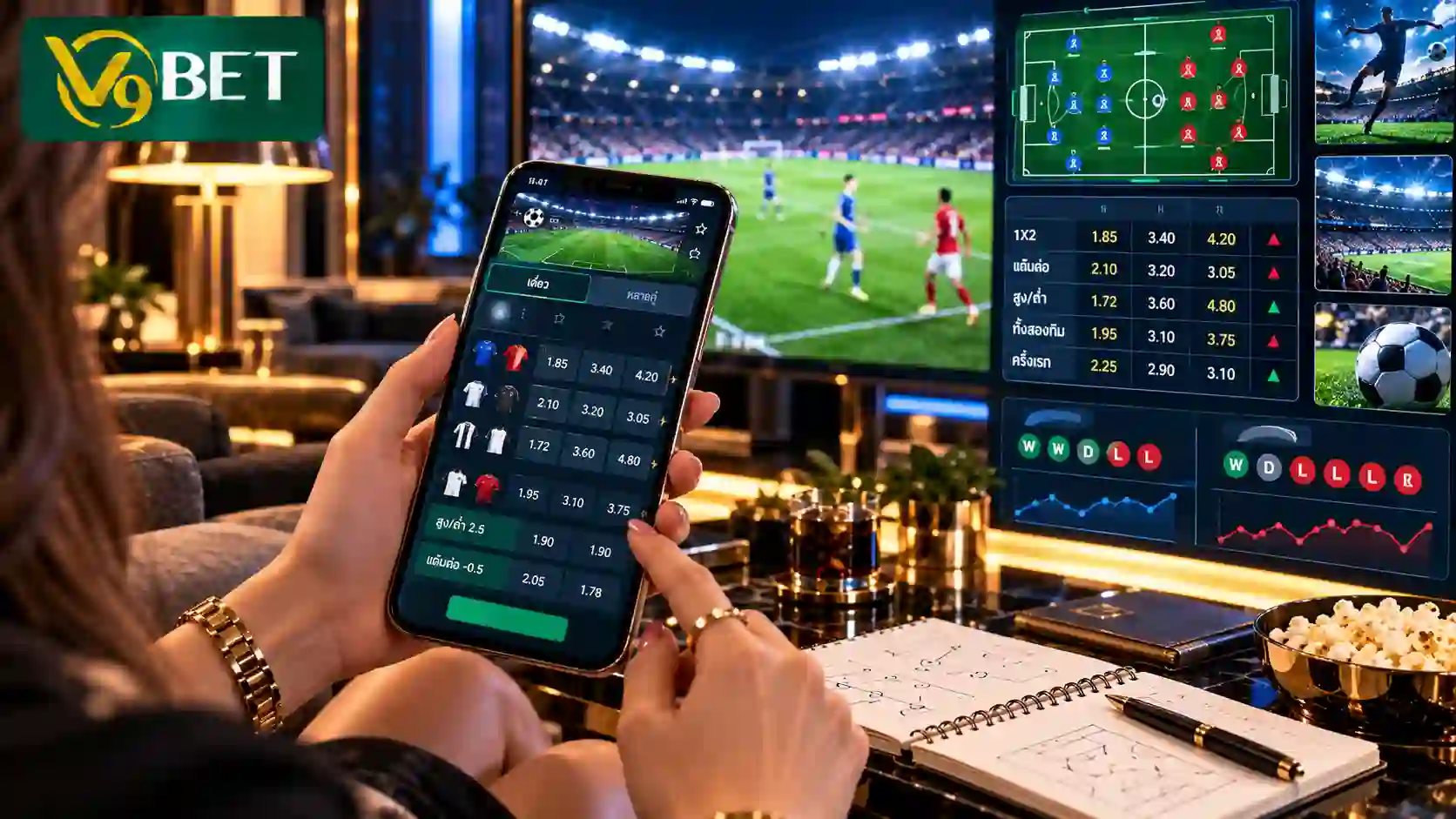 วางเดิมพันฟุตบอลที่ V9Bet สะดวก เล่นได้ทุกที่ทุกเวลา