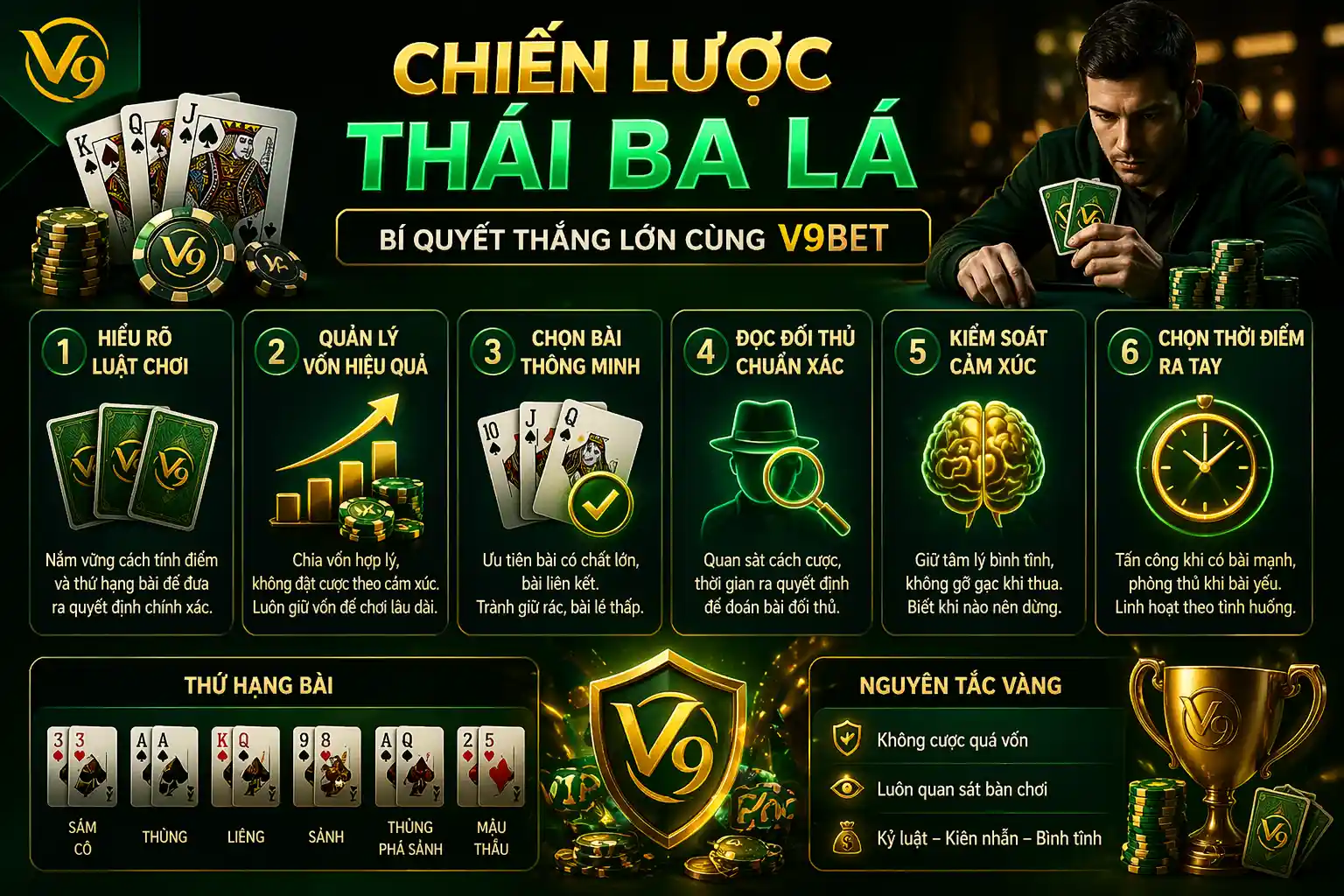 Game bài – đọc tâm lý đối thủ trong game bài online trên V9Bet