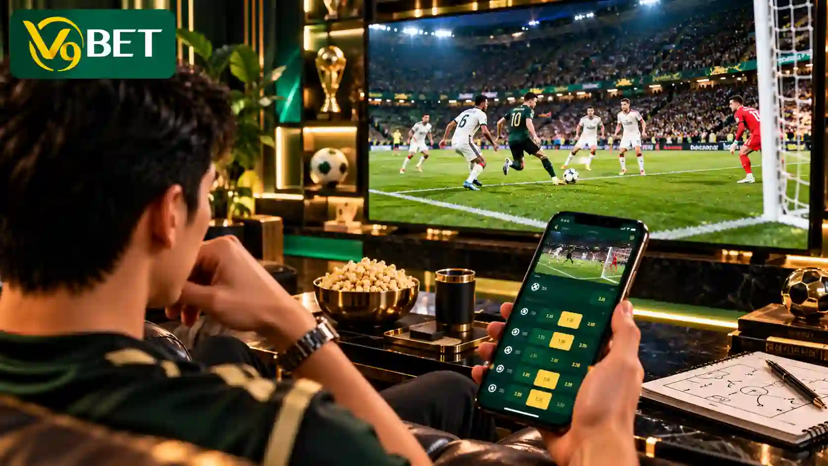 วางแผน เดิมพันบอลสด In-Play บน V9Bet