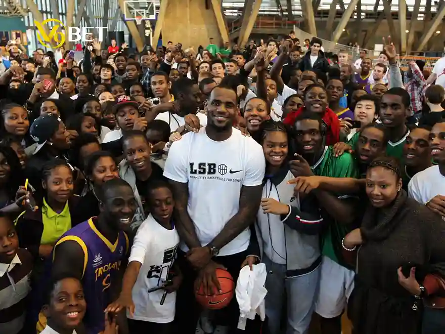 LeBron James frequently engages in charitable work