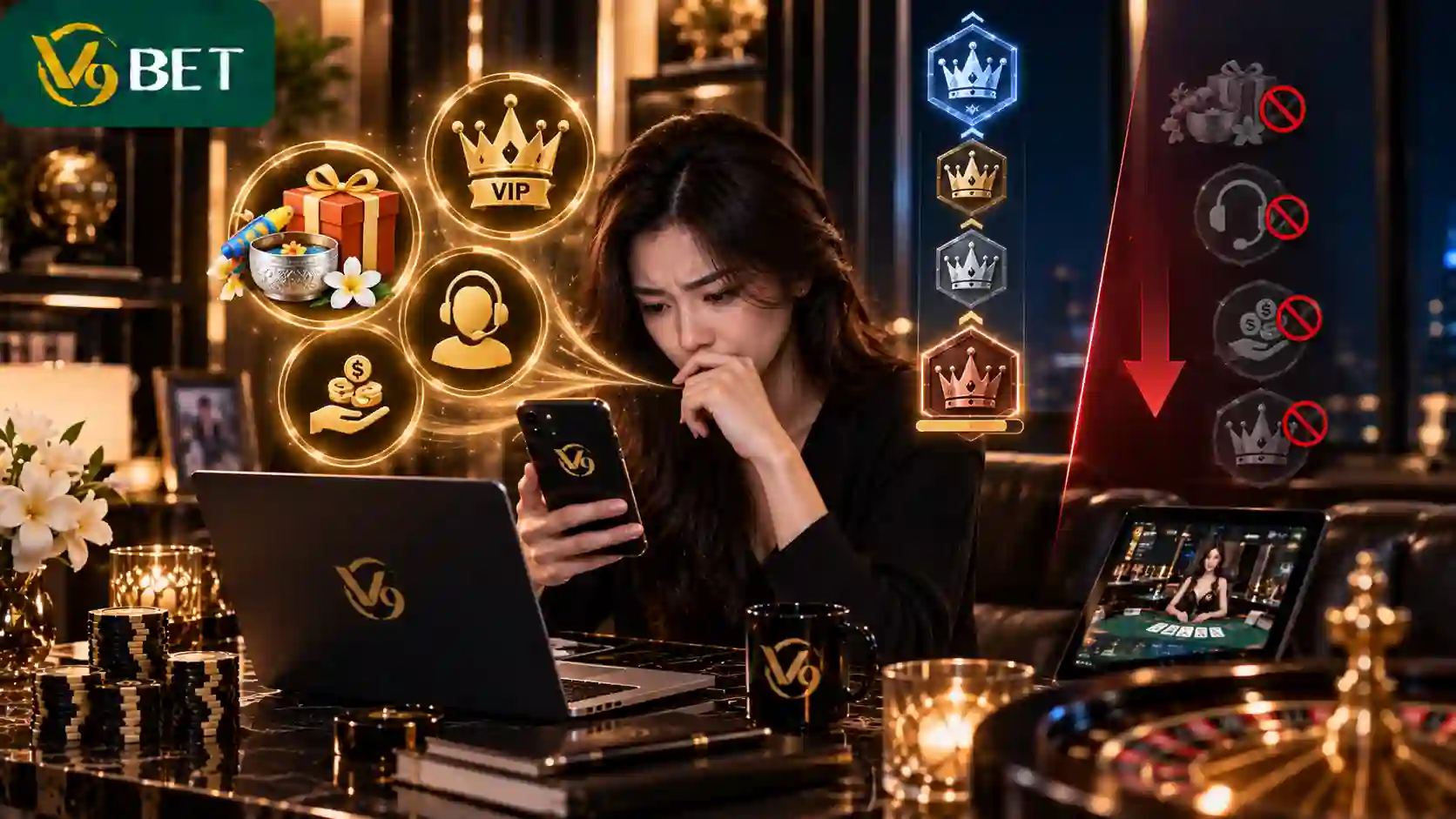 พยายามรักษาระดับวีไอพีไว้อย่าให้ถูกลดระดับ เพื่อสิทธิมากมายในการเดิมพัน