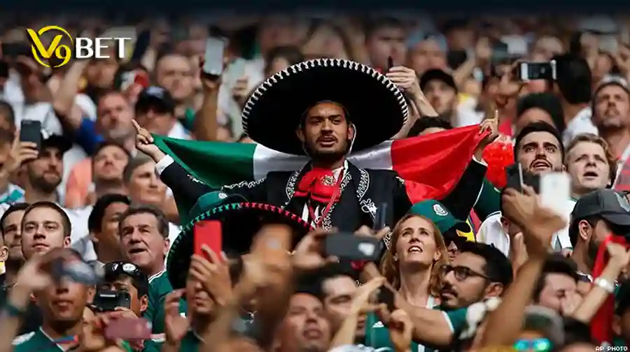 Mexico football fans in World Cup stadium