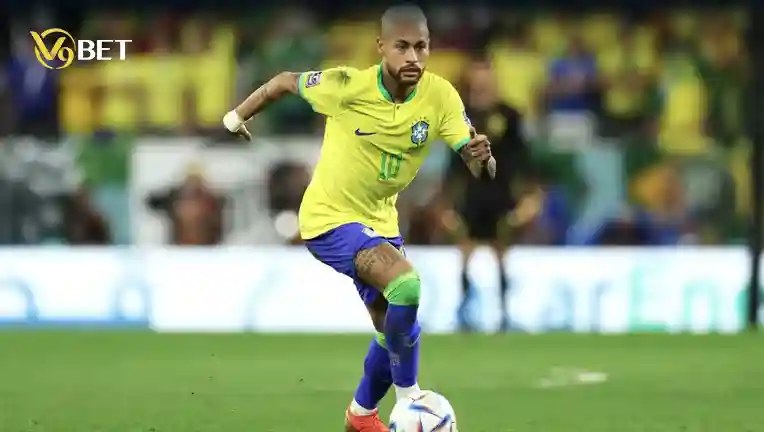Neymar playing for the Brazil national team