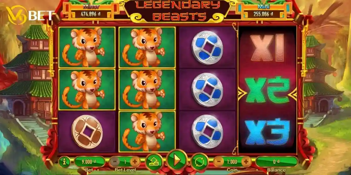 Legendary Beasts slot game at V9Bet