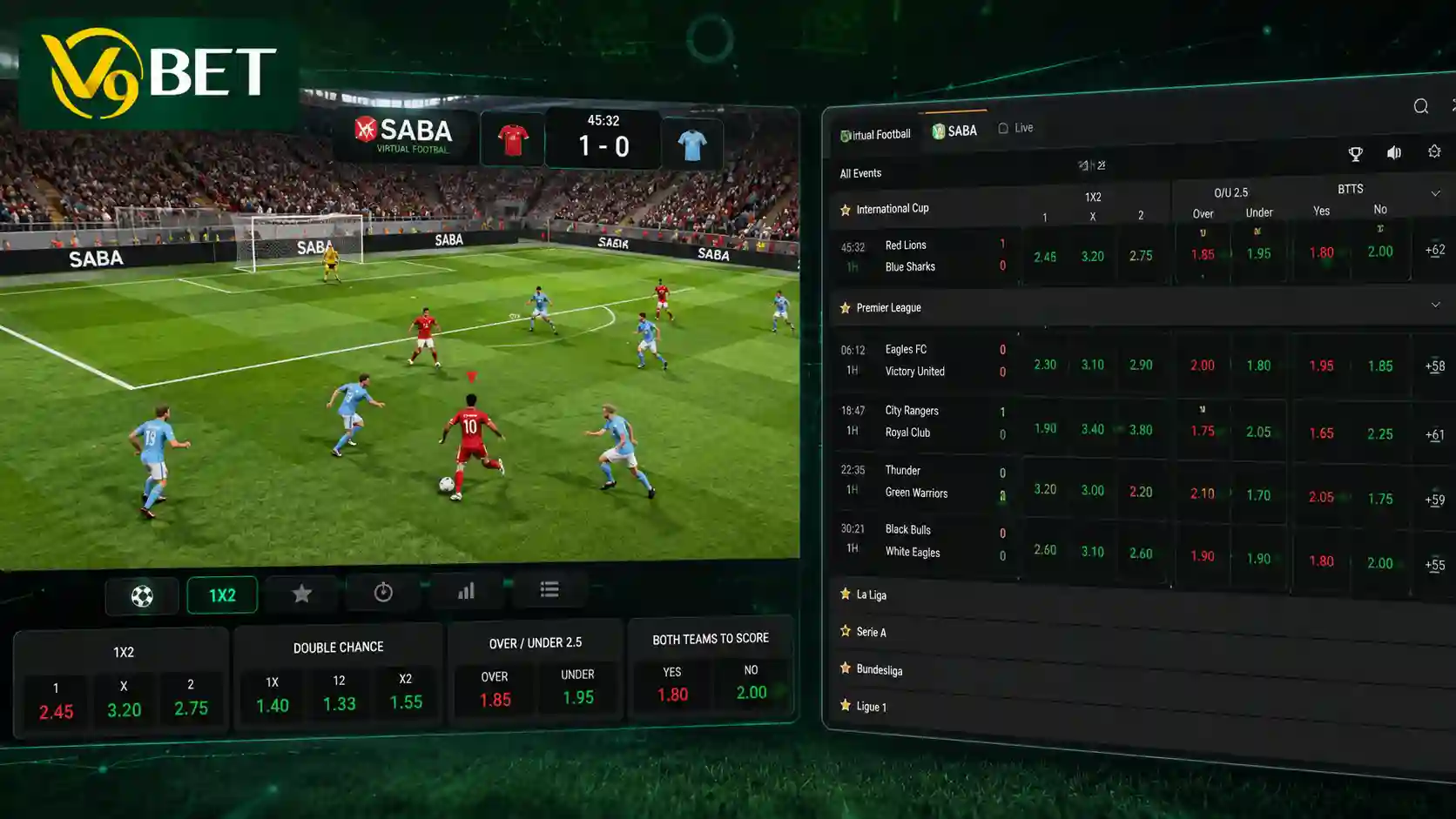 Animated football game from SABA – easy to play, good profits