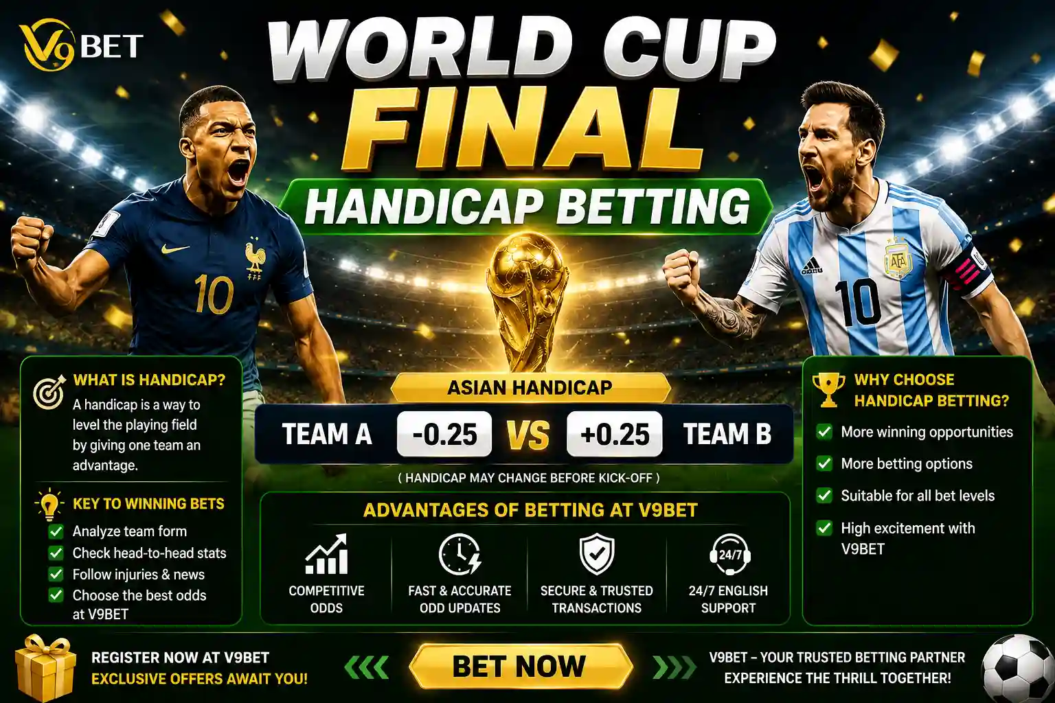 Hunt for great odds and long-term bets at V9Bet