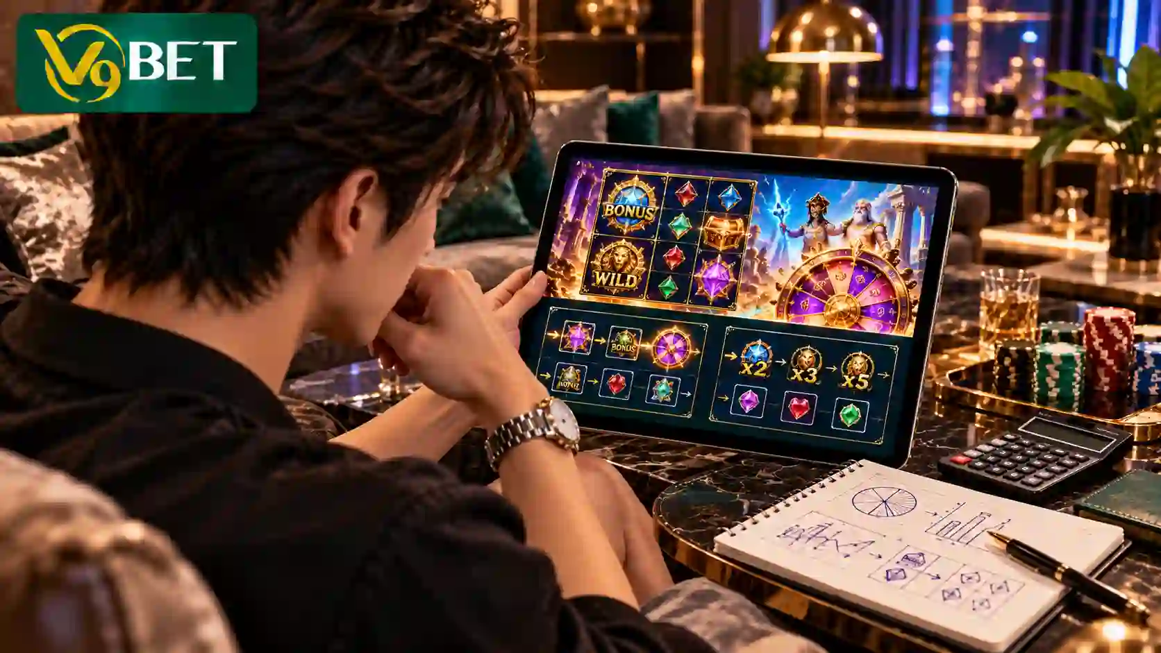 Bet on slots at V9Bet—a wide range of options for you to make a profit.