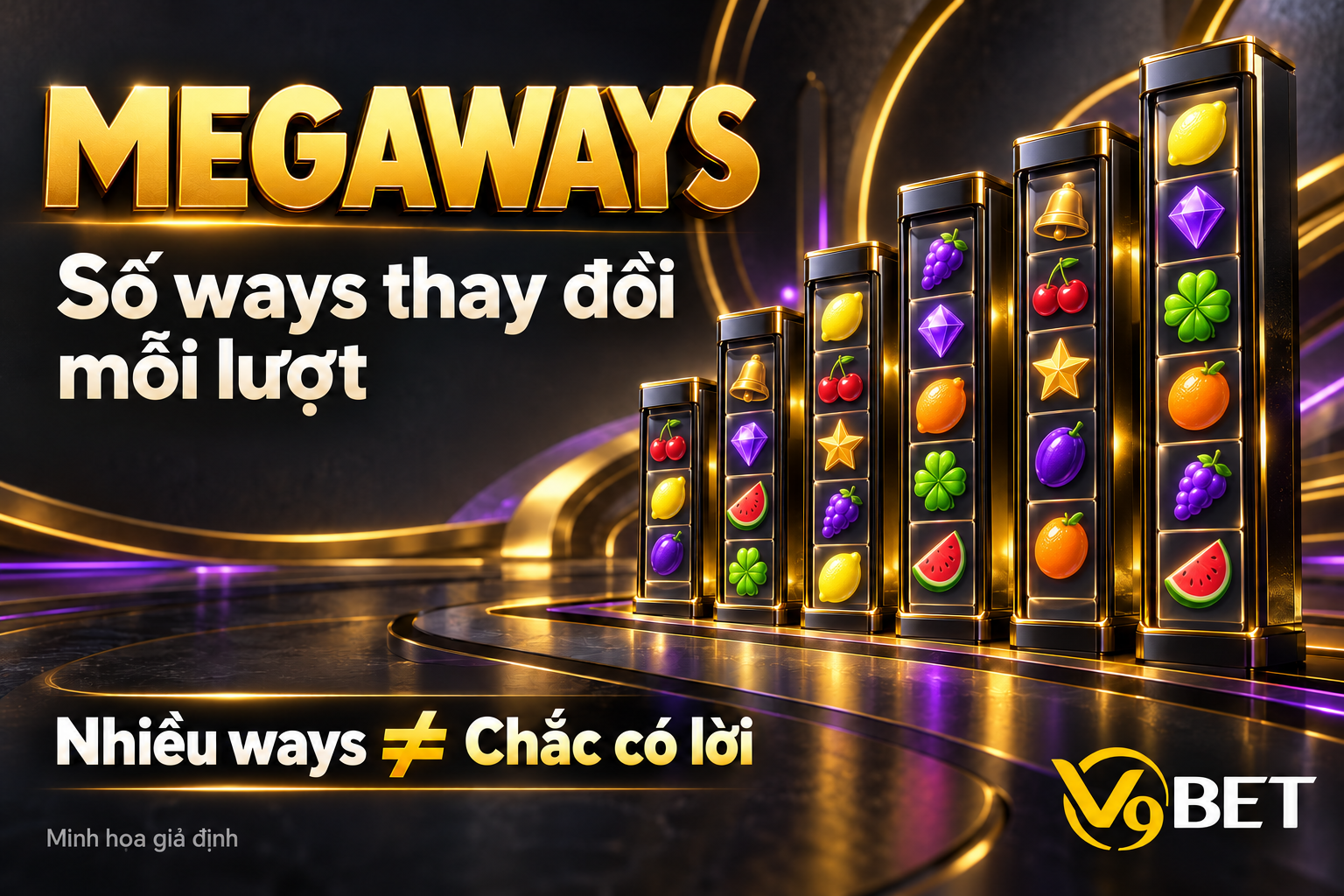 Megaways thay đổi chiều cao các cuộn và số ways, nhưng nhiều ways không đồng nghĩa một lượt chắc có lời