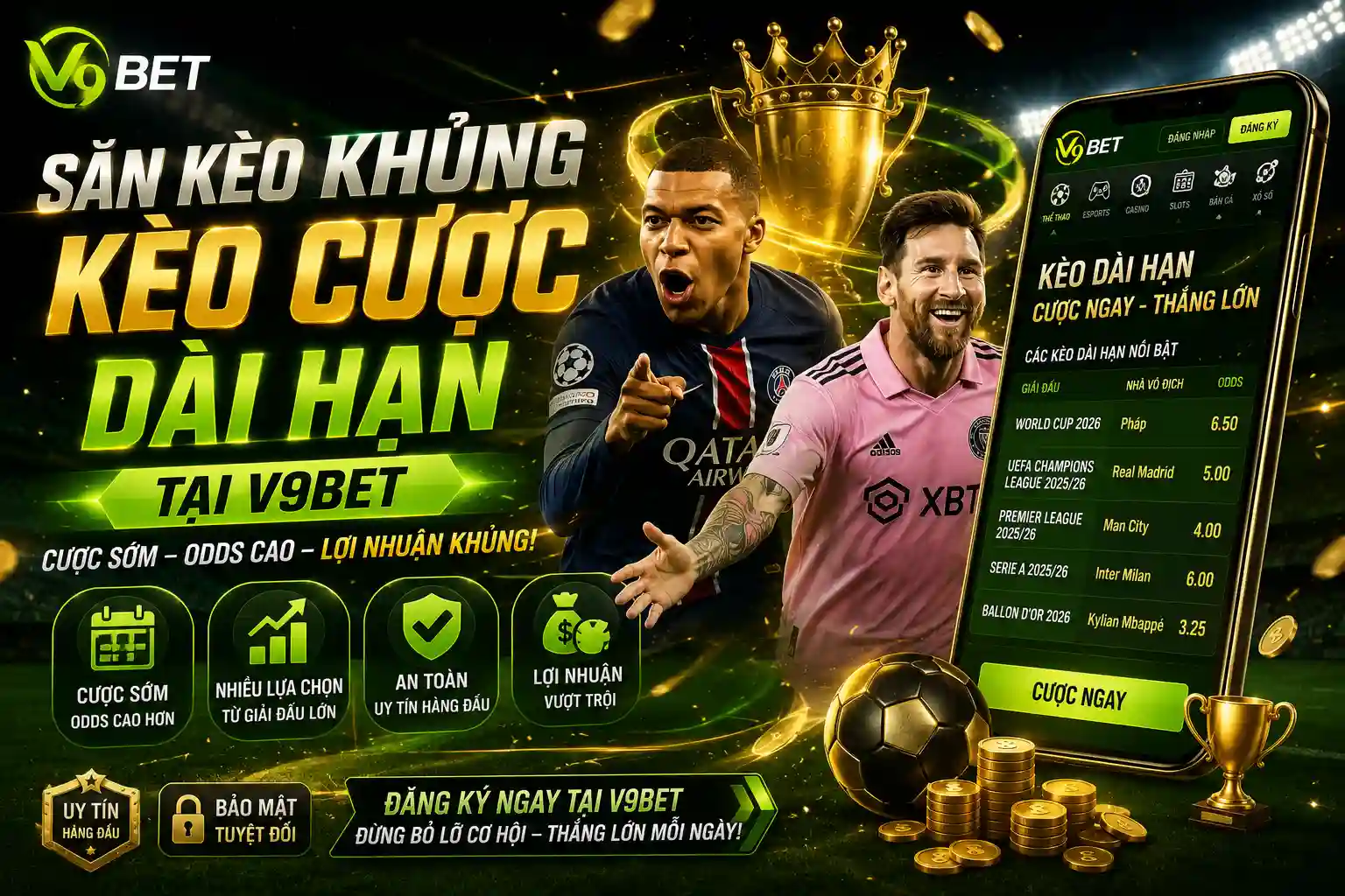 Săn kèo khủng kèo cược dài hạn tại V9Bet