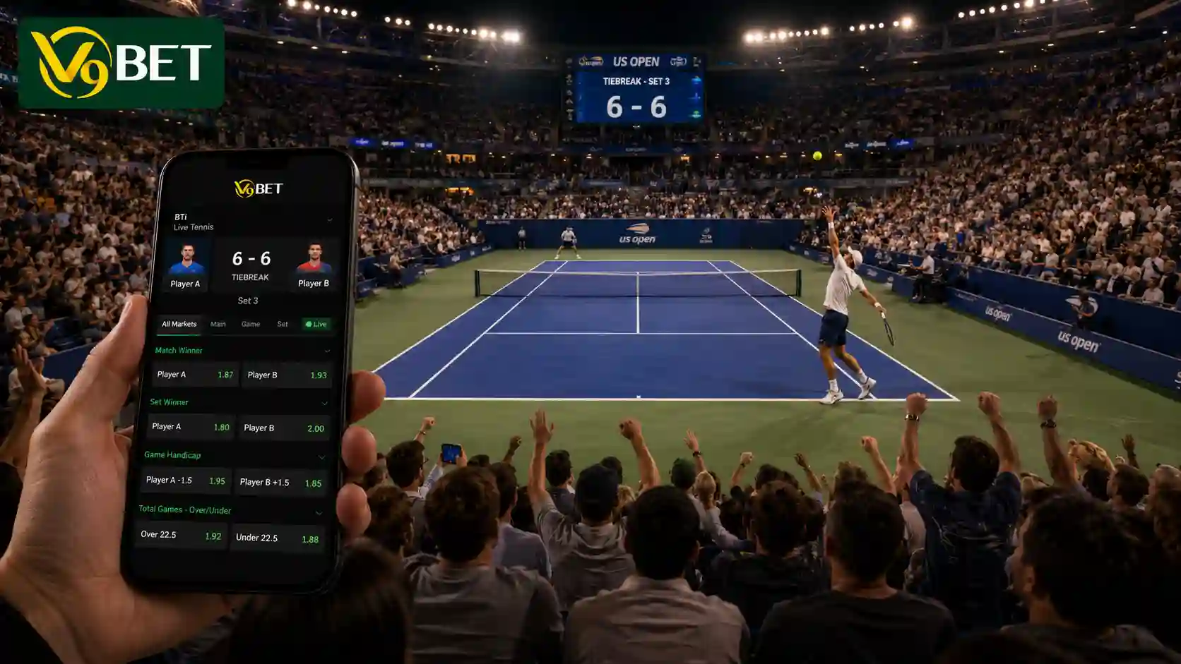 สัมผัสบรรยากาศยูเอส โอเพ่น 2026 ให้มันส์กว่าที่เคย ต้องเดิมพันกับ V9BET