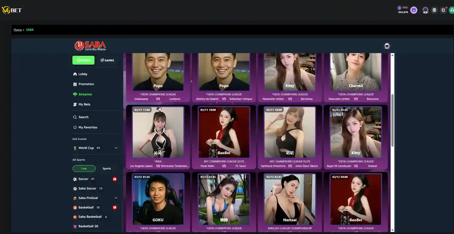 IBC virtual sports interface on the V9Bet app for 24/7 betting