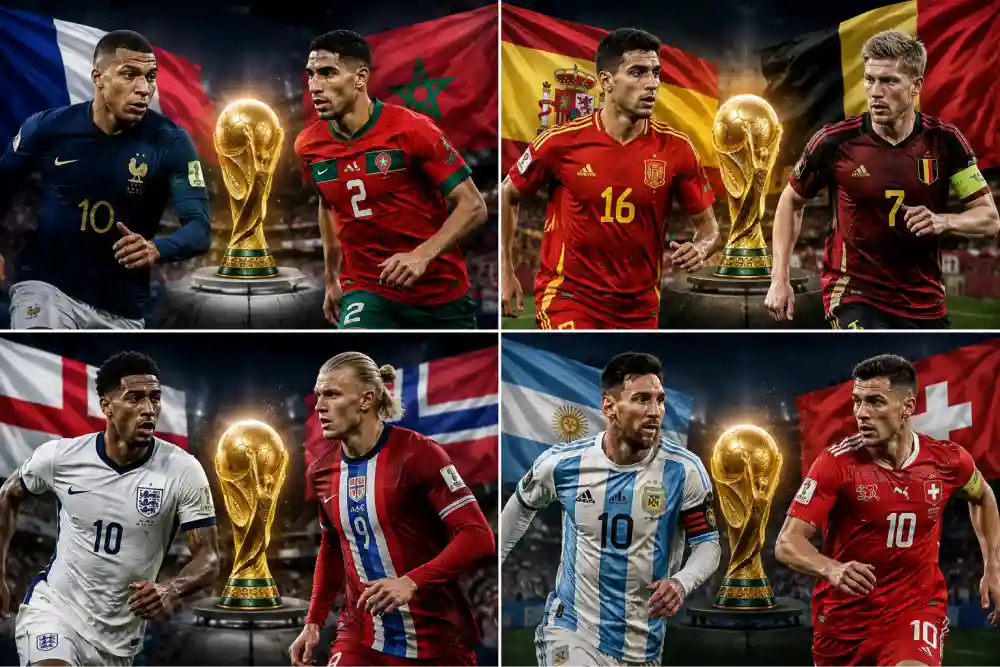 Overview of the knockout stage bracket
