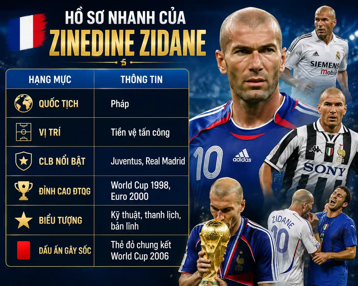 Hồ sơ nhanh của Zinedine Zidane
