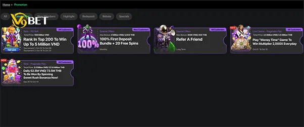 Slot promotions and offers